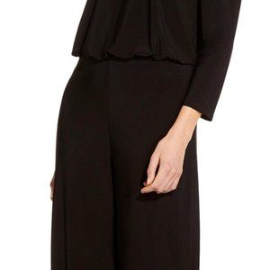 ADRIANNA PAPELL Womens Short Sleeve Off Shoulder Evening Straight leg Jumpsuit